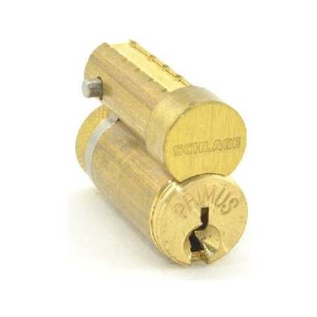 Schlage Primus Everest Keyway Full Size Interchangeable Cylinder - Keys Not Included Satin Brass
