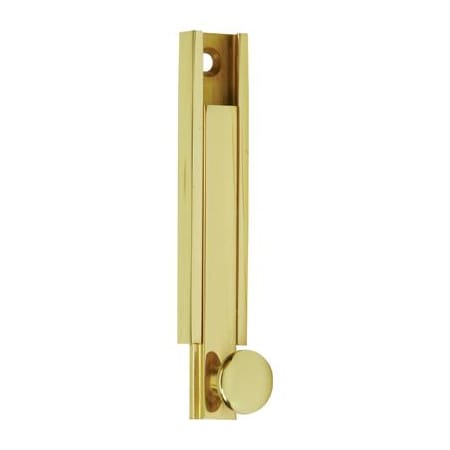 Schlage 6-Inch Surface bolt with Decorative 5/8-Inch Diameter Knob Polished Brass