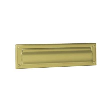 Schlage 13-Inch x 3-9/16-Inch Solid Brass Mail Slot Antique Brass
