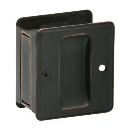 Schlage 1-3/4-Inch x 2-1/4-Inch Passage Pocket Door Pull Aged Bronze