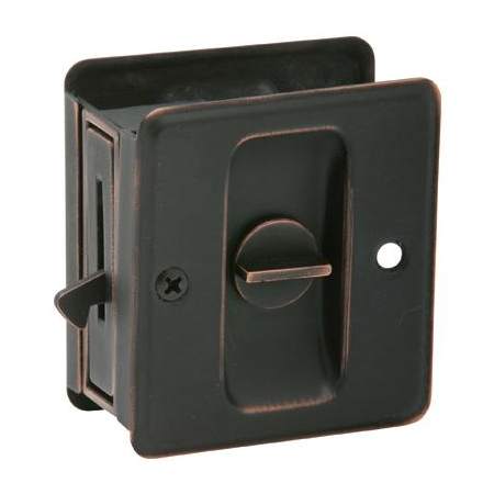 Schlage Solid Brass Privacy Pocket Door Lock Aged Bronze