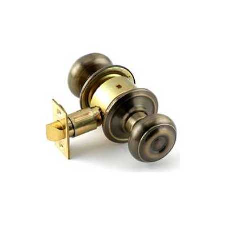 Schlage Georgian Passage Door Knob Set Antique Brass