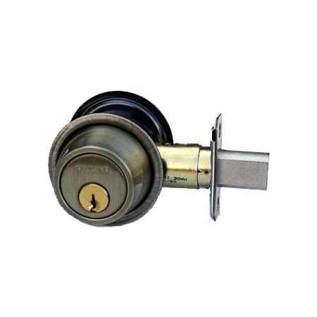 Schlage B500-Series Single Cylinder Grade 2 Deadbolt Less Small Format Interchangeable Core (Core Options Provided) Antique Brass