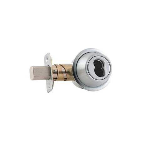 Schlage B500 Series Single Cylinder Deadbolt Without Core Cylinder Satin Chrome