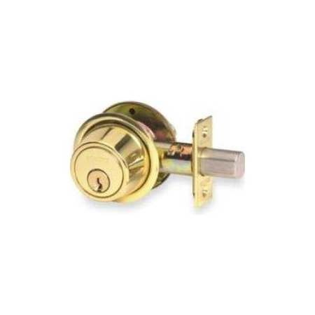 Schlage B500-Series Double Cylinder Grade 2 Deadbolt Less Small Format Interchangeable Core (Core Options Provided) Polished Brass