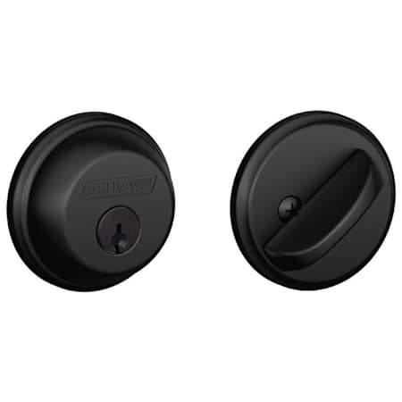 Schlage Single Cylinder Keyed Entry Grade 1 Deadbolt from the B-Series Matte Black