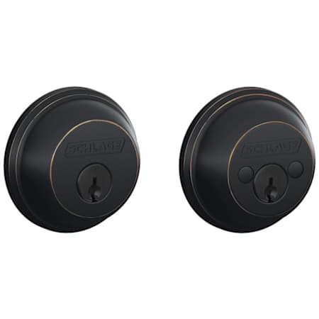 Schlage Double Cylinder Grade 1 Deadbolt from the B-Series Aged Bronze