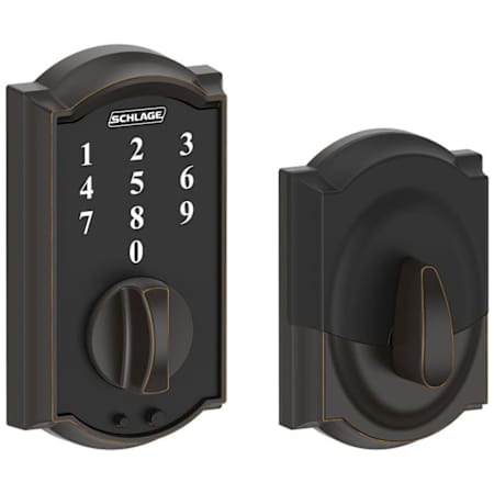 Schlage Camelot Touch Keyless Electronic Deadbolt Aged Bronze