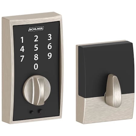 Schlage Century Touch Deadbolt Satin Nickel