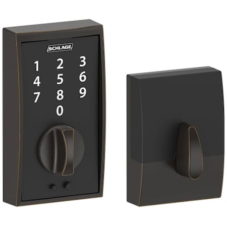 Schlage Century Touch Deadbolt Aged Bronze