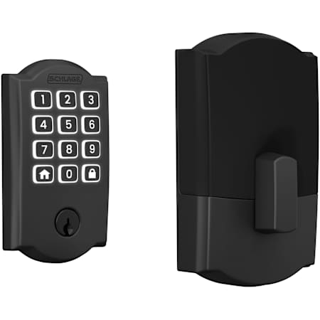 Schlage Arrive Electronic Keyless Entry Touchpad Deadbolt with Camelot Trim Matte Black