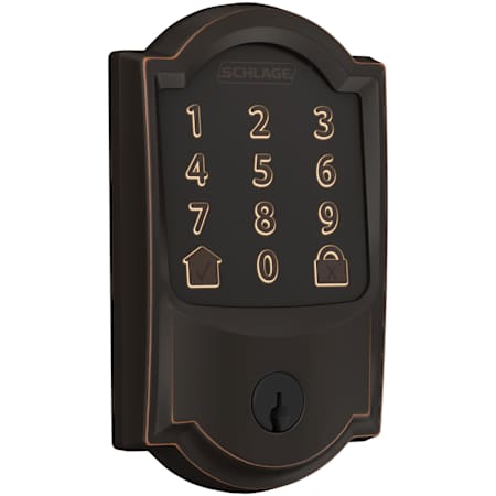 Schlage Encode WiFi Enabled Electronic Keypad Deadbolt with Camelot Trim Aged Bronze