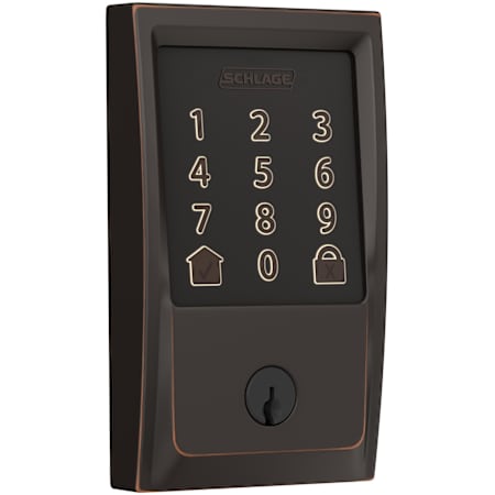 Schlage Encode WiFi Enabled Electronic Keypad Deadbolt with Century Trim Aged Bronze