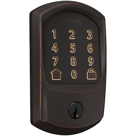 Schlage Encode WiFi Enabled Electronic Keypad Deadbolt with Greenwich Trim Aged Bronze