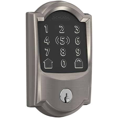 Schlage Encode Plus Camelot Touchscreen Electronic Deadbolt with WiFi Satin Nickel