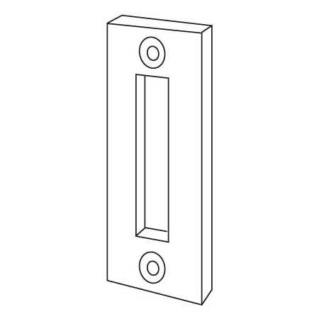 Schlage CL-Series 2.03 x .5 x .125 Inch Specialty Slotted Strike Plate Polished Brass
