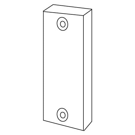 Schlage CL-Series 2 x .75 x .25 Inch Specialty Bar Strike Plate White