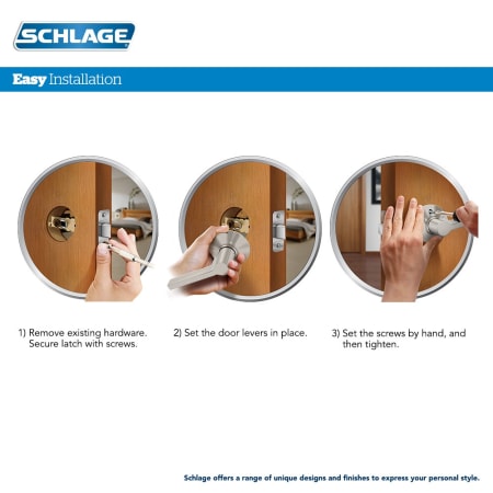 Schlage-F10-BRW-ULD-Easy Installation