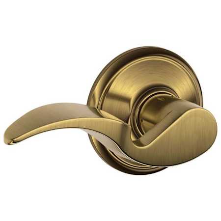 Schlage Avanti Passage Door Lever Set Antique Brass