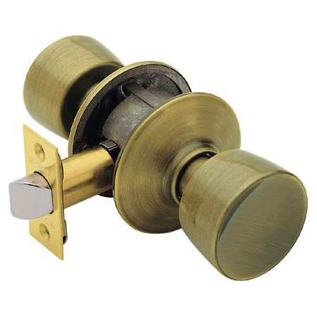 Schlage Bell Passage Door Knob Set Antique Brass