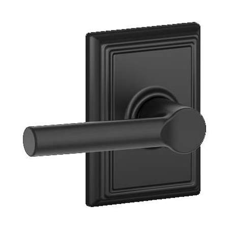 Schlage Broadway Passage Door Lever Set with Addison Trim Flat Black