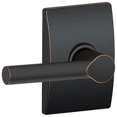 Schlage Broadway Passage Door Lever Set with Decorative Century Trim Aged Bronze