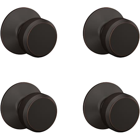 Schlage Bowery Passage Door Knob Set - Pack of 4 Aged Bronze