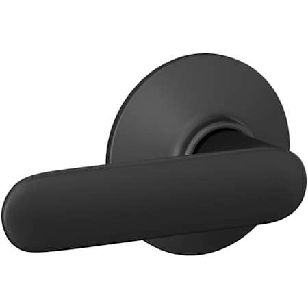 Schlage Davlin Passage Door Lever Set with Plymouth Trim Matte Black