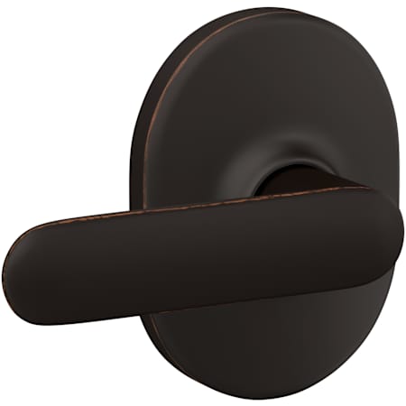 Schlage Davlin Passage Door Lever Set with Decorative Remsen Trim Aged Bronze