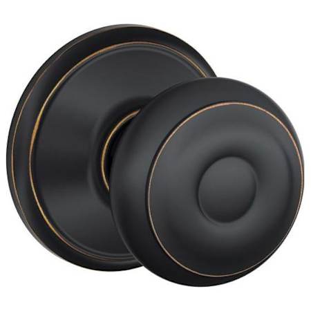 Schlage Georgian Passage Door Knob Set Aged Bronze