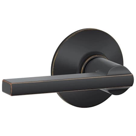 Schlage Latitude Passage Door Lever Set Aged Bronze