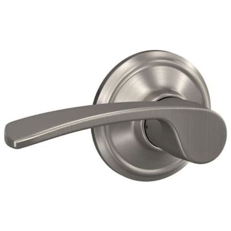 Schlage Merano Hall and Closet Lever with Collins Trim Satin Nickel