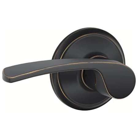 Schlage Merano Passage Door Lever Set Aged Bronze