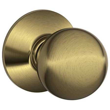Schlage Orbit Passage Door Knob Set Antique Brass