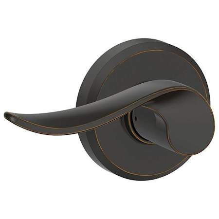 Schlage Sacramento Passage Door Lever Set with Decorative Greyson Trim Aged Bronze