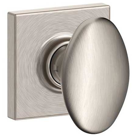 Schlage Siena Passage Door Knob Set with Decorative Collins Trim Satin Nickel