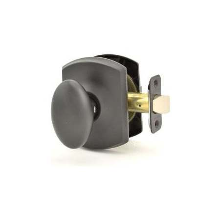 Schlage Siena Passage Door Knob Set with Greenwich Trim Matte Black