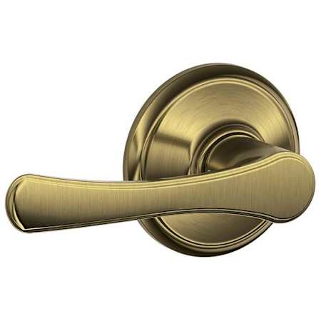 Schlage Avila Passage Door Lever Set Antique Brass
