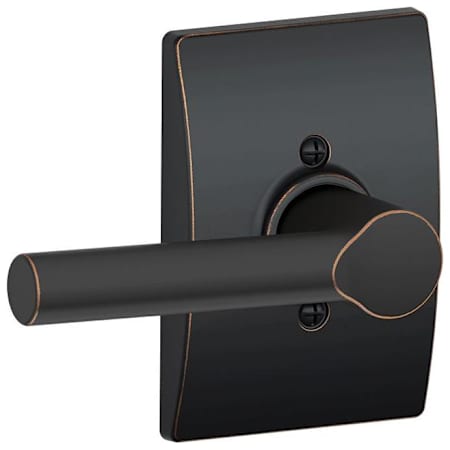 Schlage Broadway Non-Turning One-Sided Dummy Door Lever with Decorative Century Trim Aged Bronze