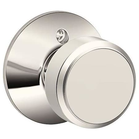 Schlage Bowery Non-Turning One-Sided Dummy Door Knob Polished Nickel