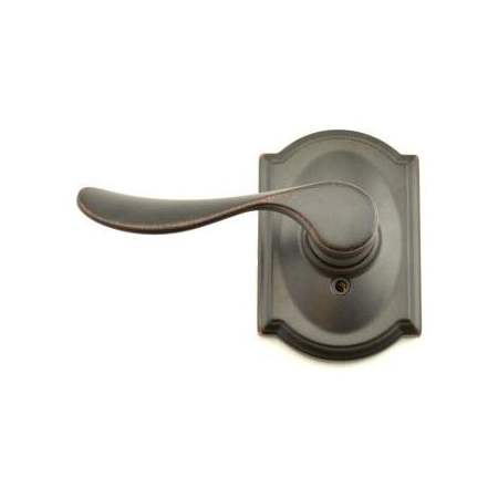 Schlage Champagne Non-Turning One-Sided Door Lever with Camelot Trim Aged Bronze