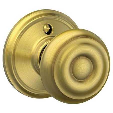 Schlage Georgian Non-Turning One-Sided Dummy Door Knob Satin Brass