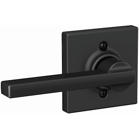 Schlage Latitude Non-Turning One-Sided Dummy Door Lever with Collins Trim Matte Black