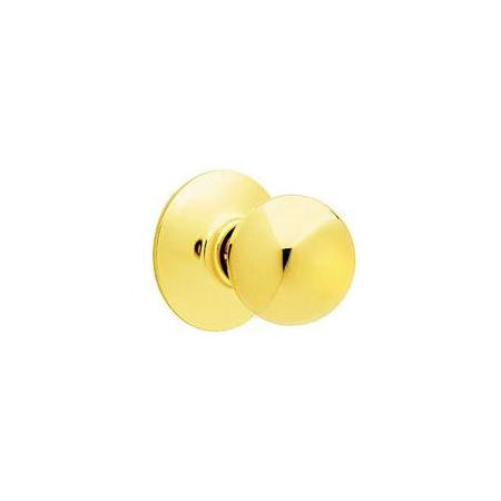 Schlage Orbit Non-Turning One-Sided Dummy Door Knob for One Side of the Door Polished Brass