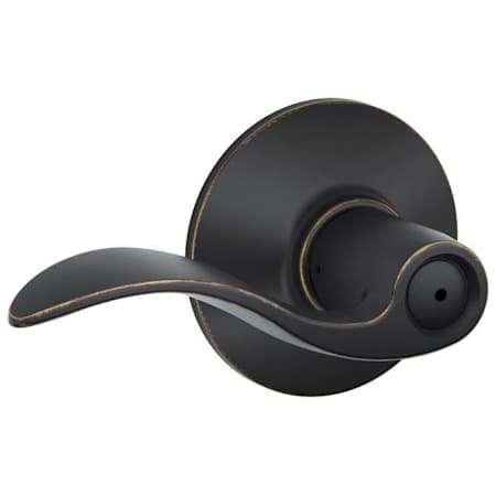 Schlage Accent Privacy Door Lever Set Aged Bronze