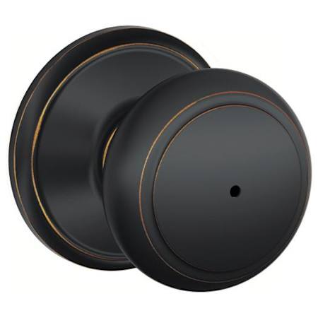 Schlage Andover Privacy Door Knob Set Aged Bronze