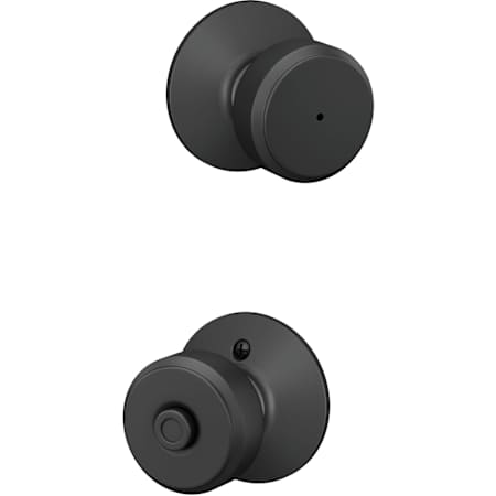 Schlage Bowery Privacy Door Knob Set Matte Black
