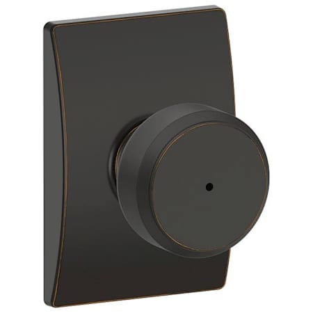 Schlage Bowery Privacy Knob Set with Decorative Century Trim Aged Bronze