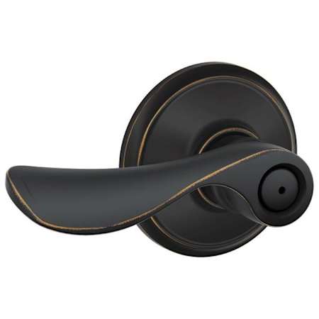 Schlage Champagne Privacy Door Lever Set Aged Bronze
