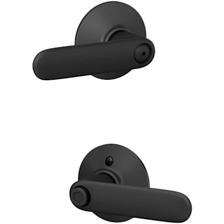 Schlage Davlin Privacy Door Lever Set with Plymouth Trim Matte Black